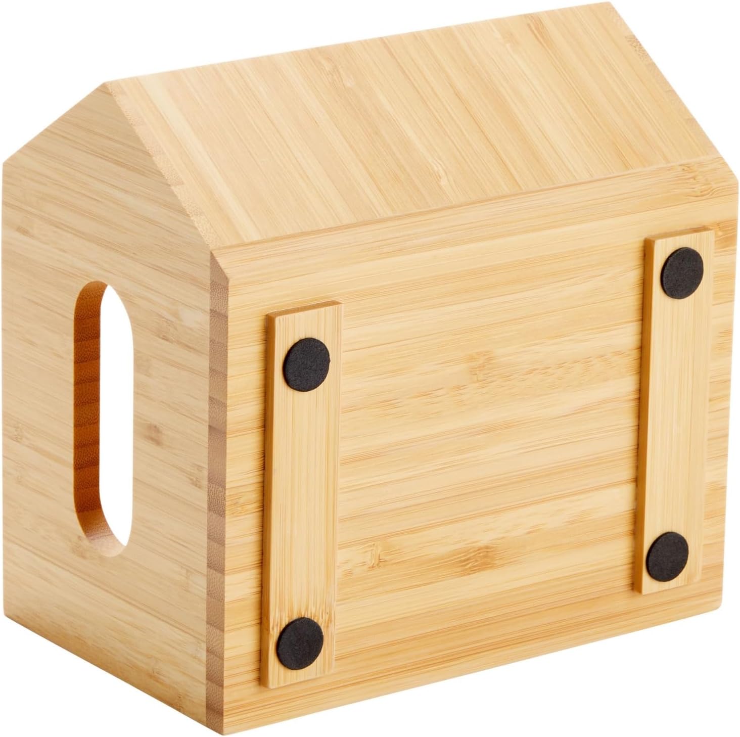 2 Pack Stackable Bamboo Storage Bins for Kitchen Pantry P726