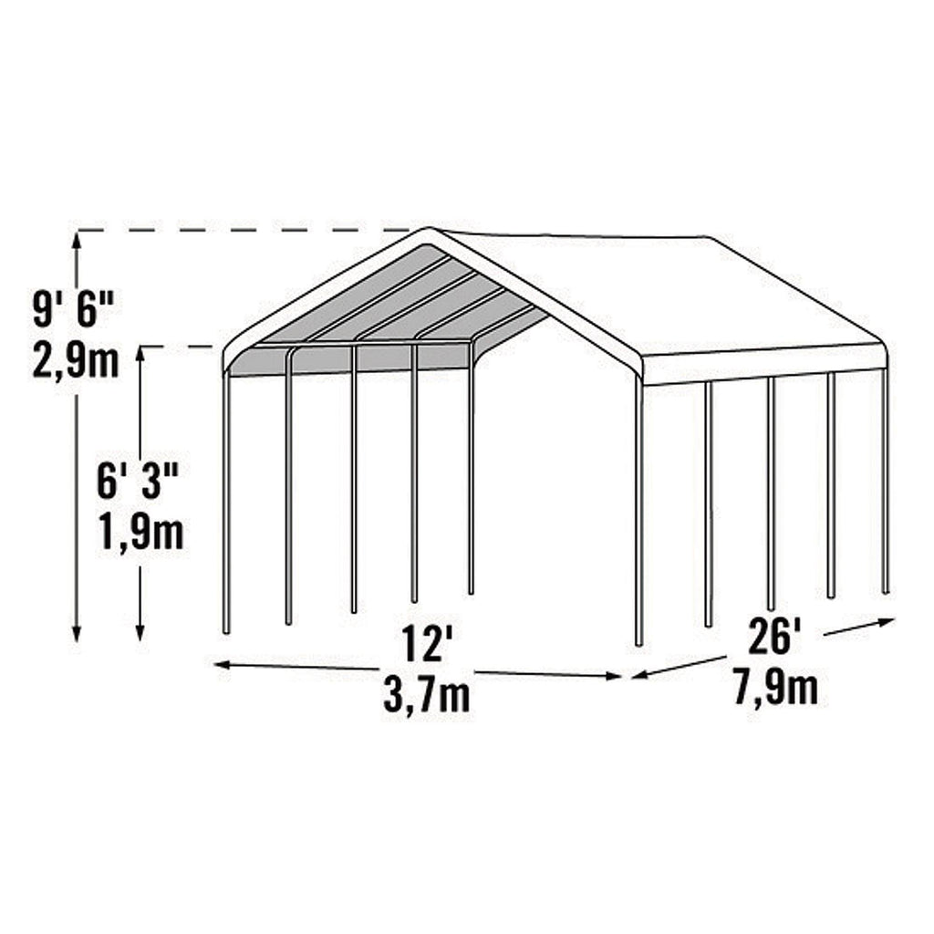 12 x 26 ft Canopy - White F470