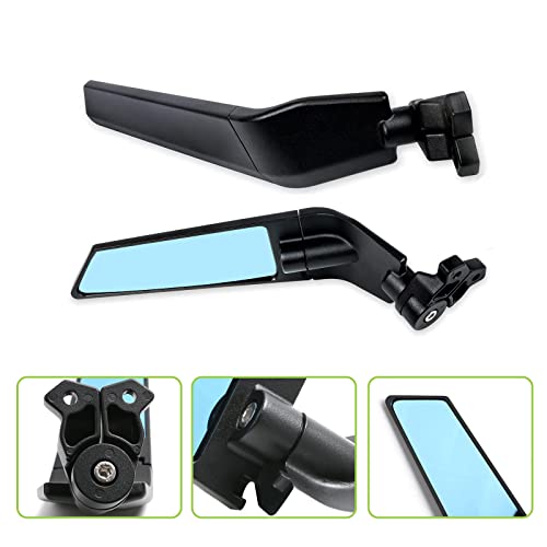 Adjustable Aluminum Motorcycle Rearview Mirror with Anti-Glare Lens S90058