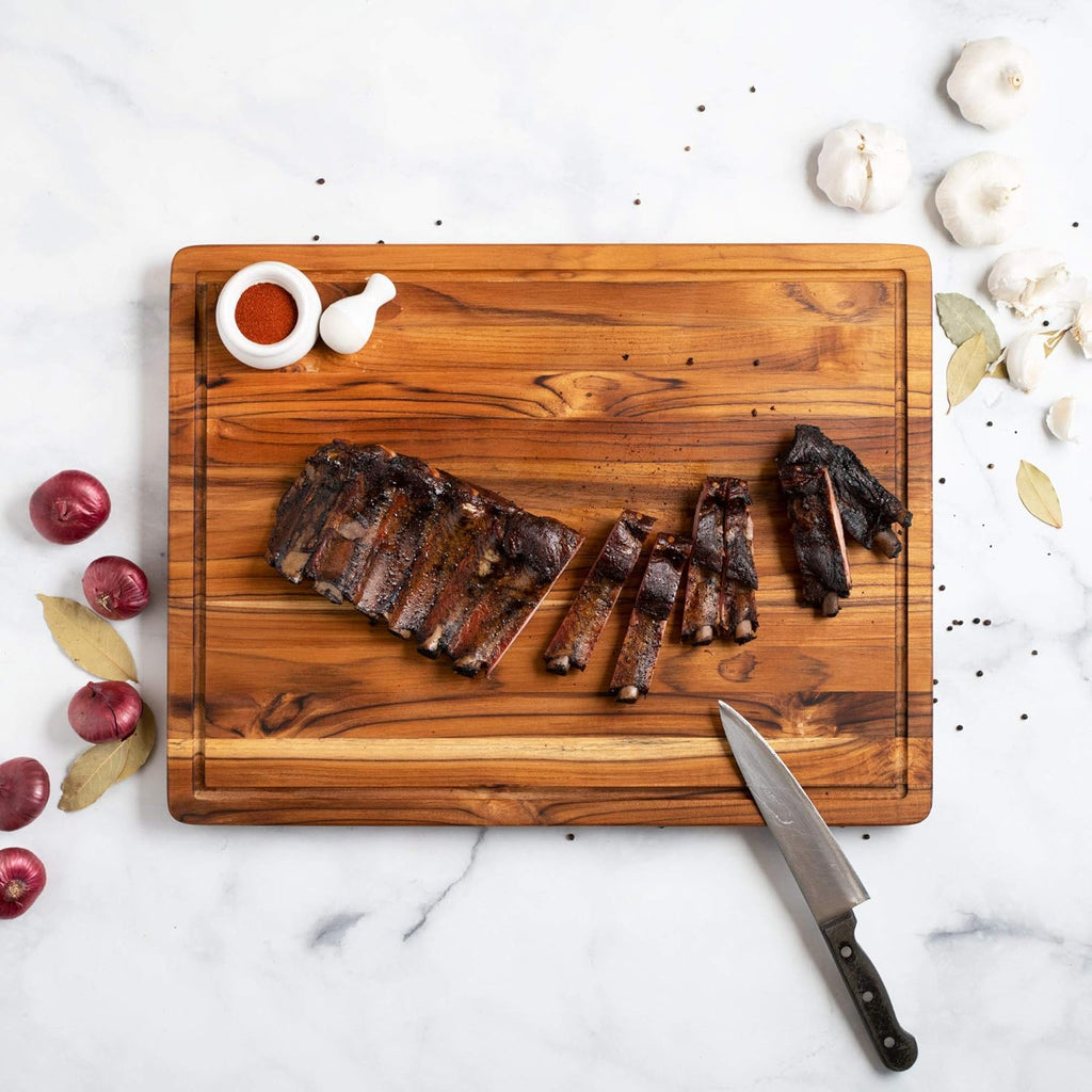Large Wooden Cutting Board with Juice Groove Z756343