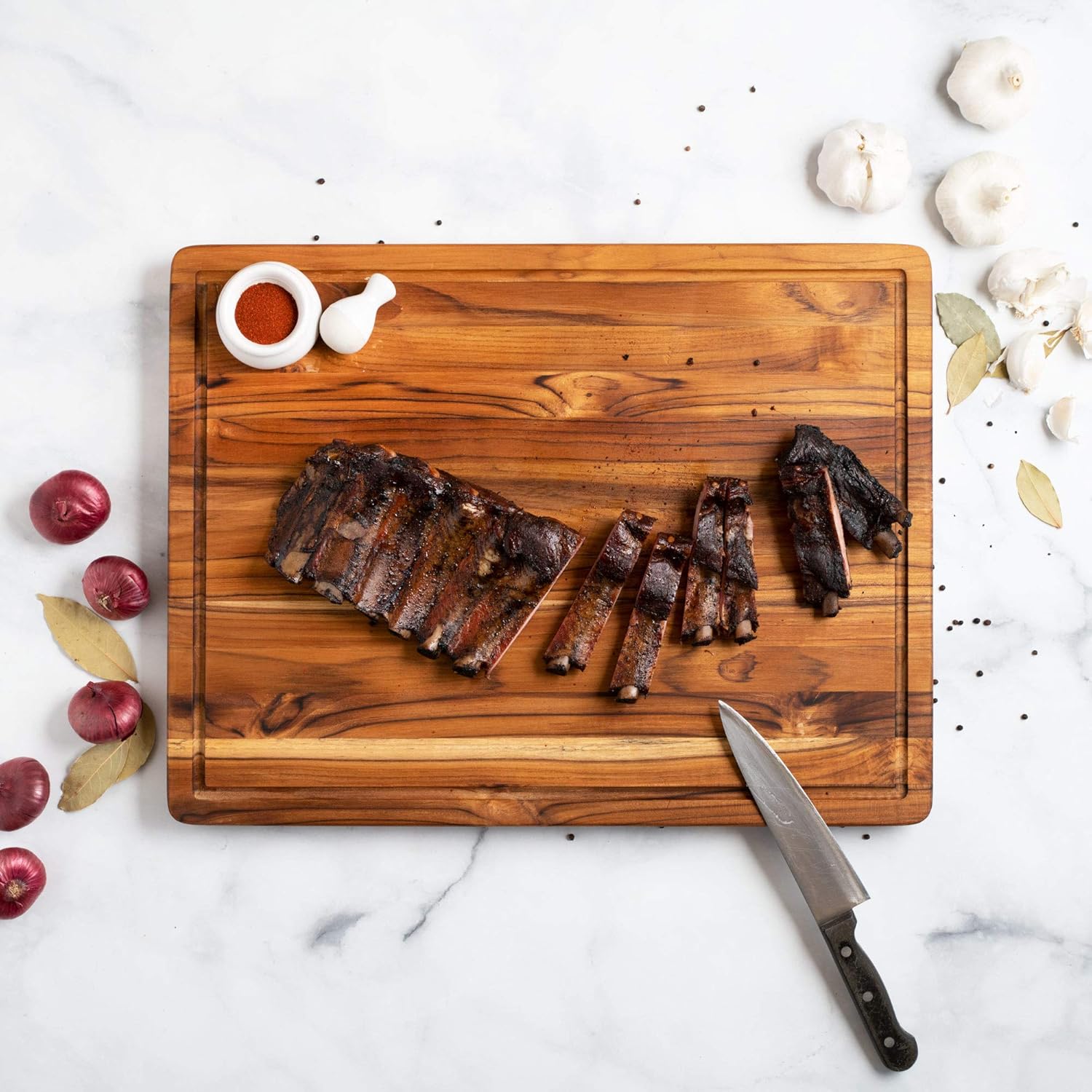Large Wooden Cutting Board with Juice Groove Z756343