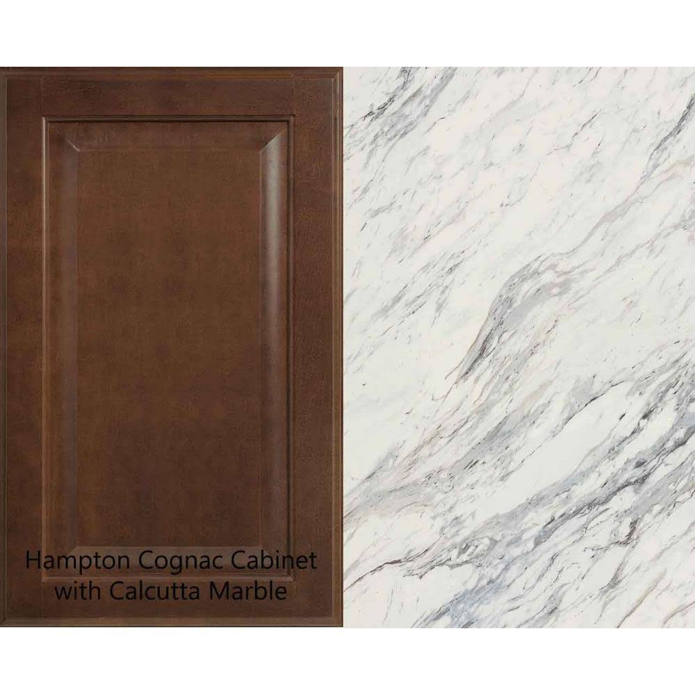Laminate Countertop Kit 8 ft Calcutta Marble Valencia Edge R23996