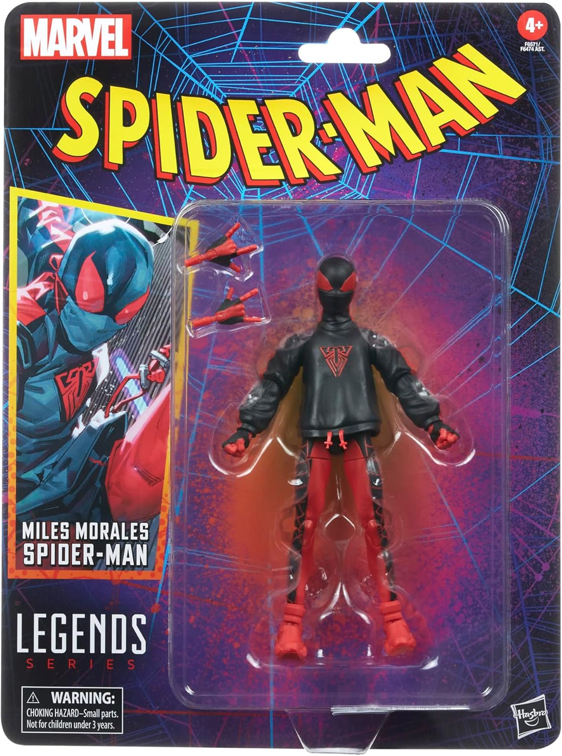 Miles Morales Spider-Man 6-inch Action Figure with 2 Accessories N17108