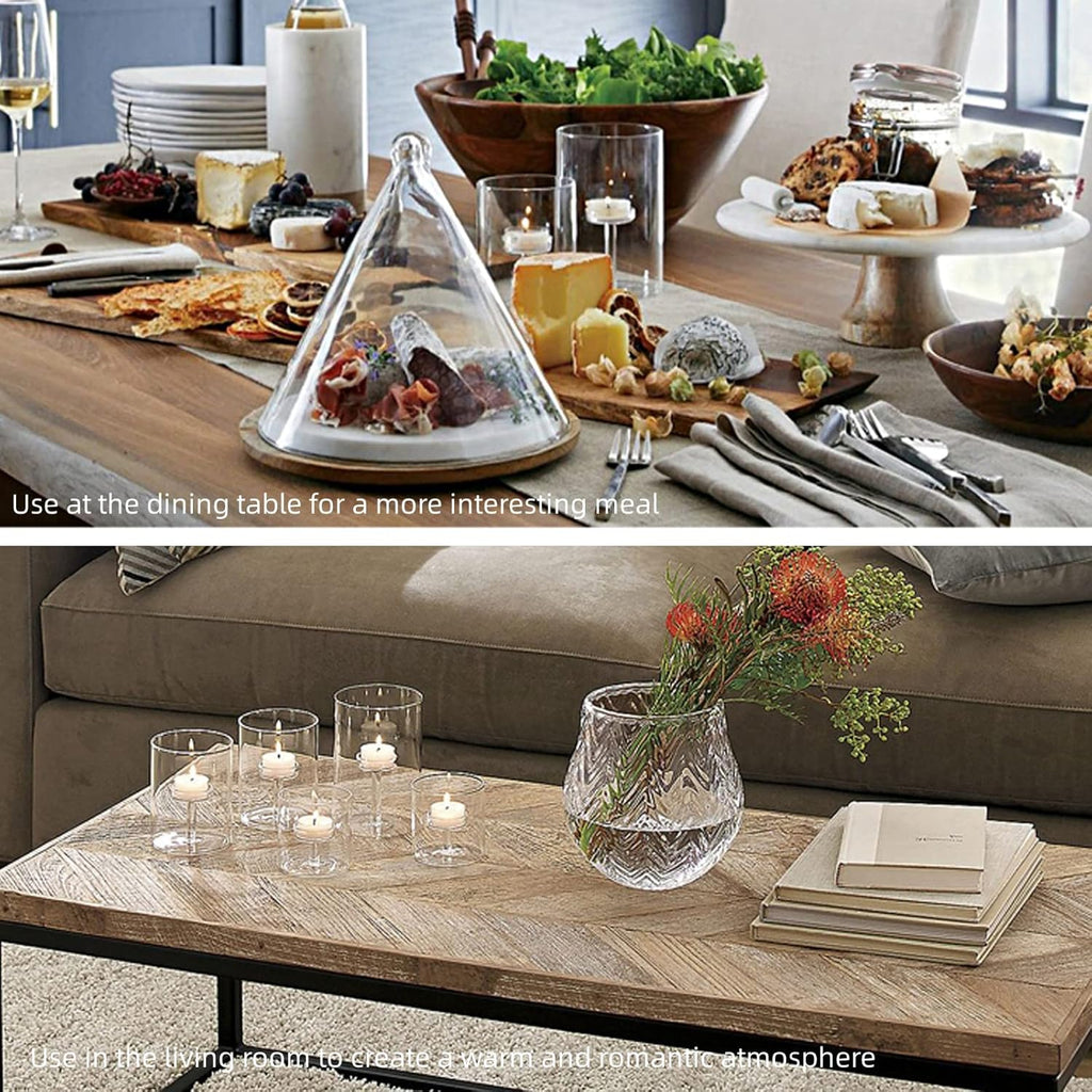 Clear Cylinder Glass Candle Holder Set of 3 for Table Centerpieces C17583