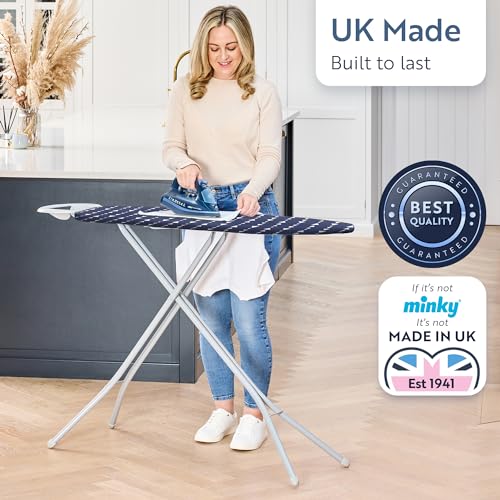 Freestanding Full Size Ironing Board with Iron Rest, 43 x 14 Inch Surface W850635