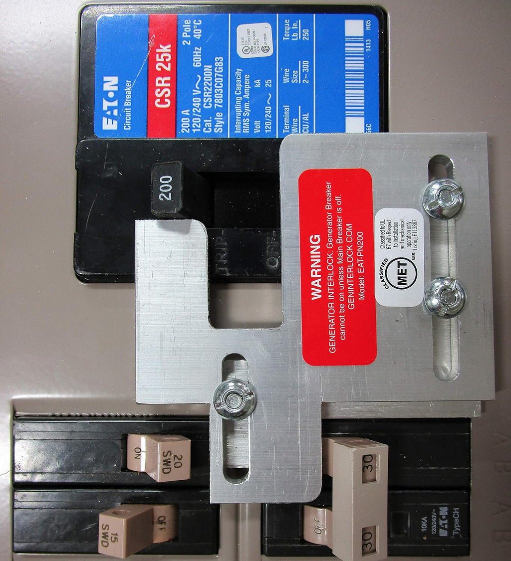 Generator Horizontal Electrical Interlock Kit, 150 and 200 Amp H1316