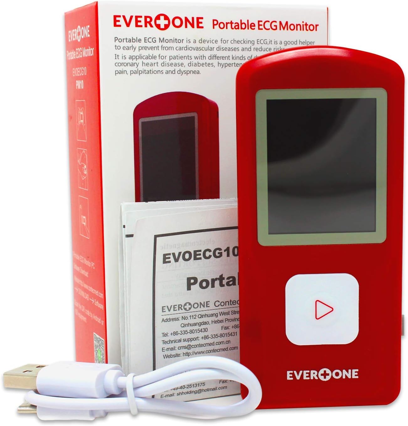 Portable Bluetooth ECG/EKG Monitor, Track Heart Rate & Heart Rhythm I6447