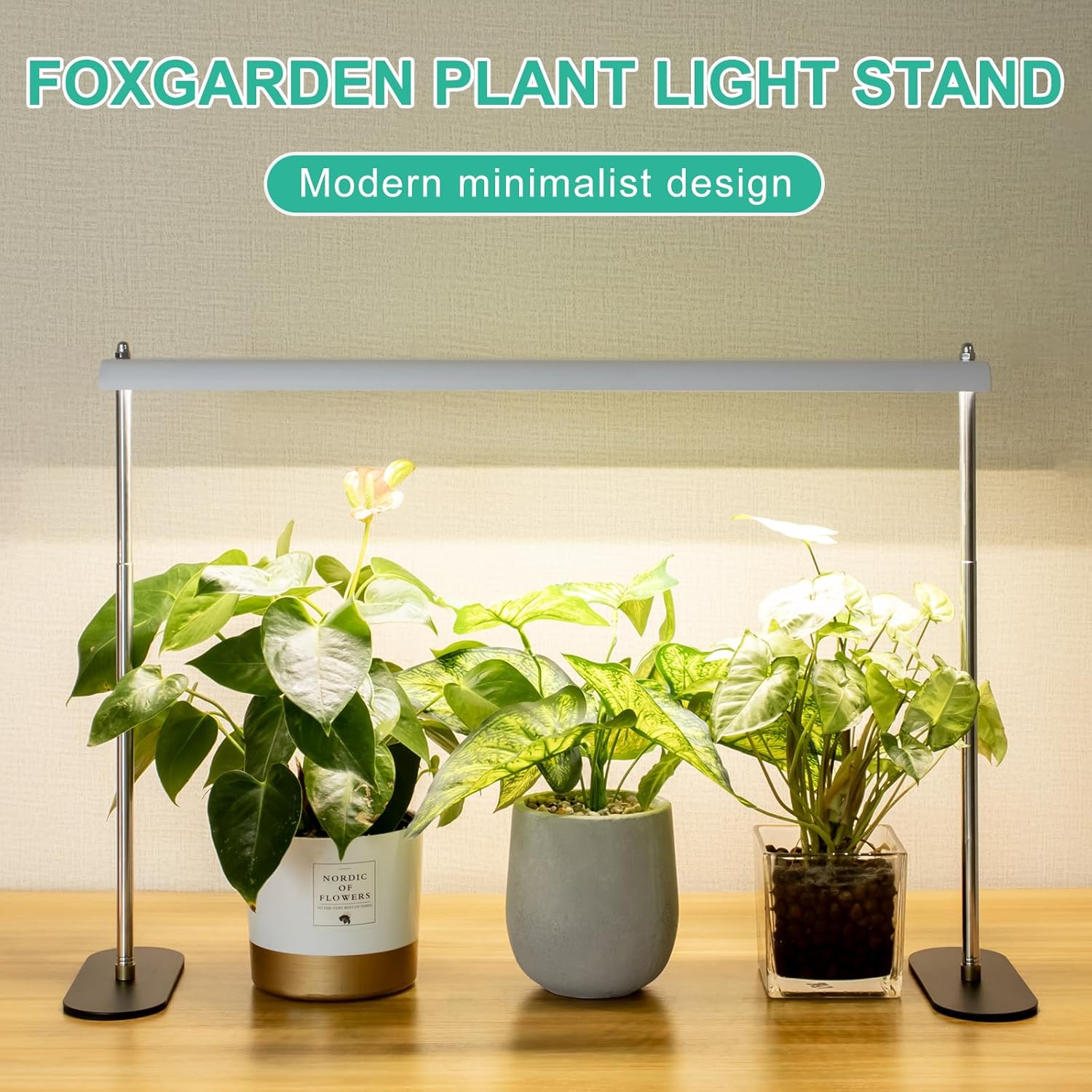 Grow Light Stand with LED Plant Lighting, Timer and Adjustable Height I38920