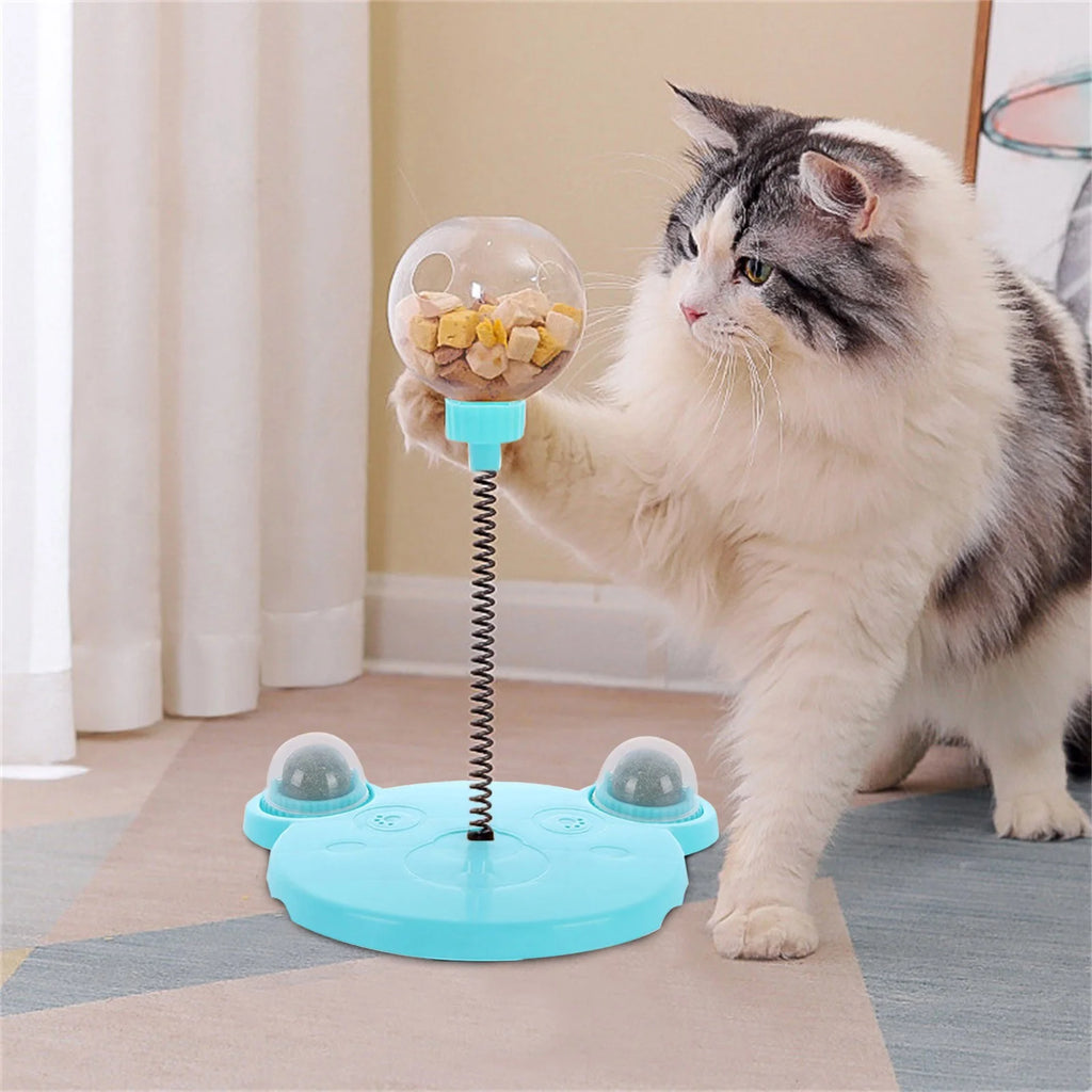Cat Treat Dispenser Interactive Slow Feeder Toy with Peppermint Balls T587807