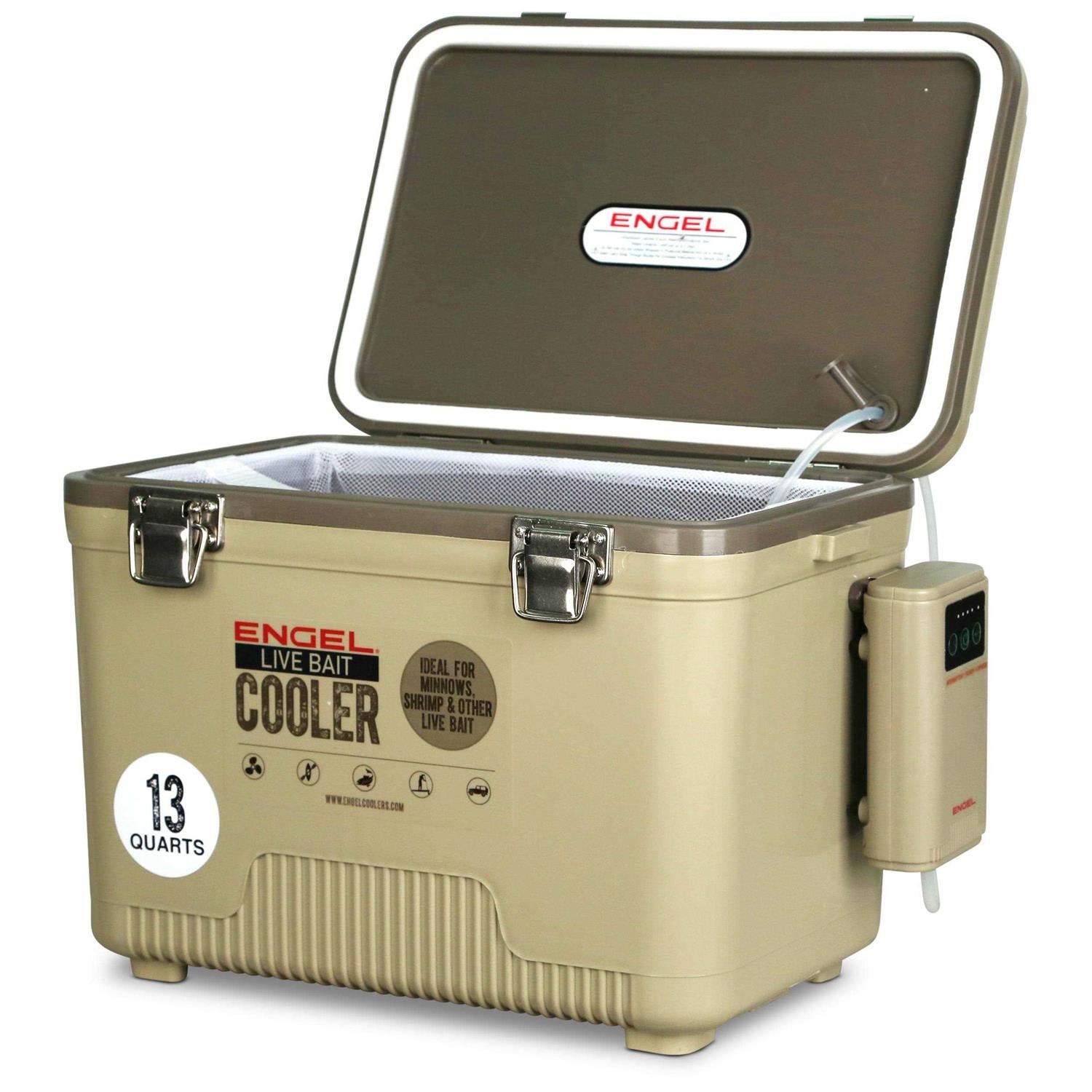 Live Bait Cooler with Rechargeable Aerator Q3833