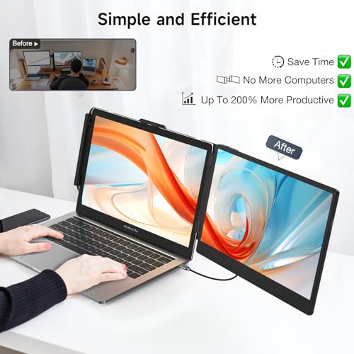 Portable Laptop Monitor 14'' 1080P FHD IPS Plug and Play V5814