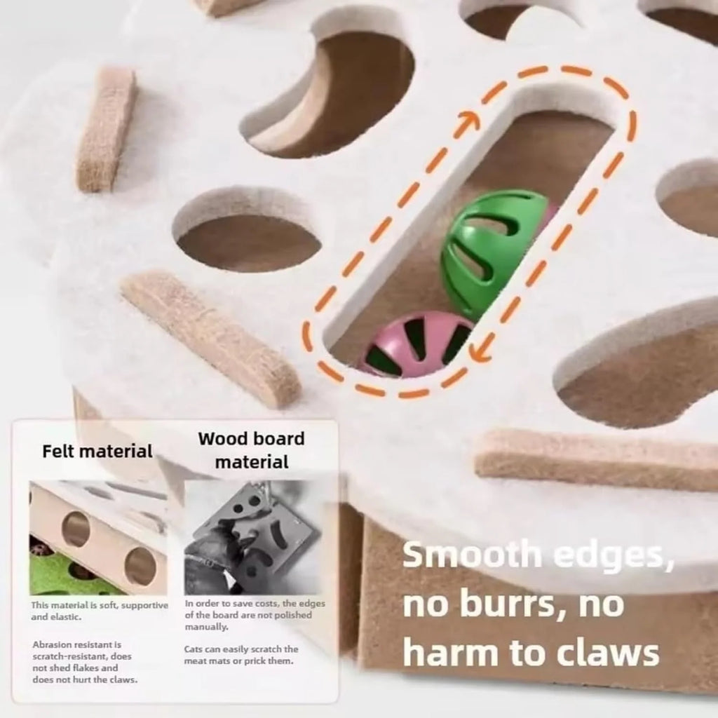 Cat Nail File Scratcher Box, Interactive Puzzle Toy for Indoor Cats Q178