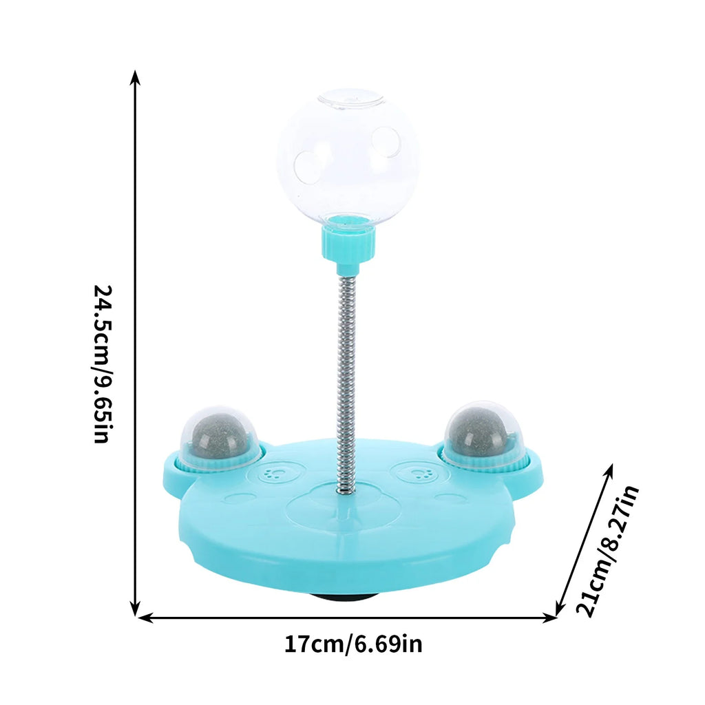 Cat Treat Dispenser Interactive Slow Feeder Toy with Peppermint Balls T587807