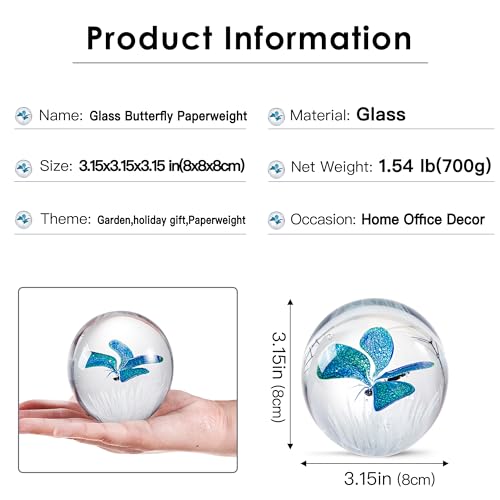 Hand Blown Glass Underwater World Paperweight Y93638