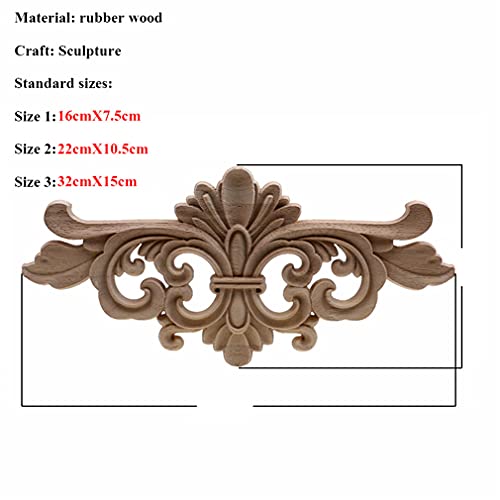 Wooden Floral Carved Figurines Wall Decor 10x55cm I458