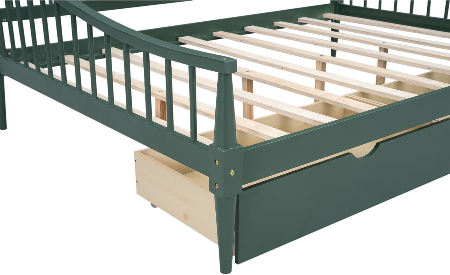 Daybed with Two Drawers, Solid Wood Frame, Easy to Assemble G2854