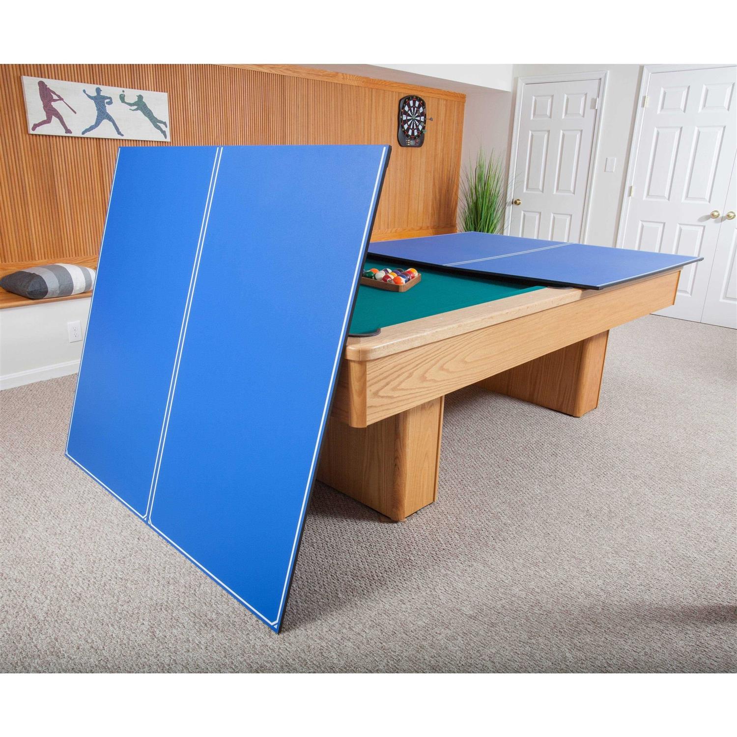 Table Tennis Table Conversion Top with Ping Pong Net Set E265