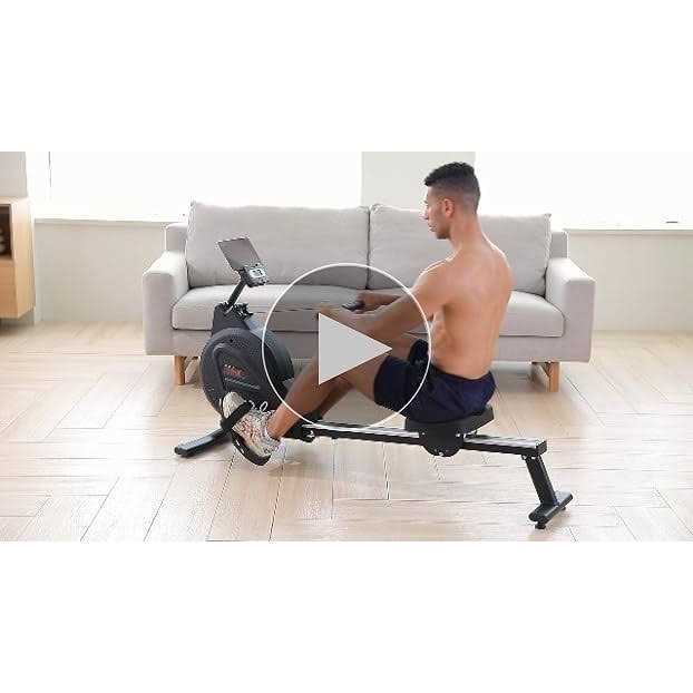 Magnetic Rower with Aluminum Slide Rail and LCD Monitor for Home Cardio J835