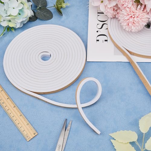 10m Foam Insulation Tape Self Adhesive Black Soundproofing Weather Stripping Seal Strip for Doors Windows L179