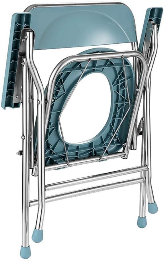 Commode Chair Bathroom Safety Frame Toilet Seat Shower Chair Folding Bedside Potty Chair for Elderly Seniors Disabled W1178