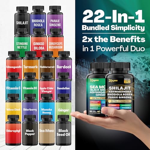 Sea Moss and Shilajit Bundle with Black Seed Oil and Ashwagandha D905