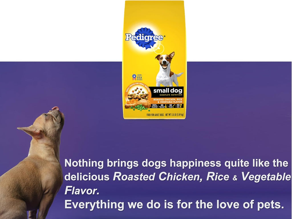 Small Dog Dry Food Bundle with Chicken, Rice & Vegetables Flavor, Carrot Toy and Booklet T216