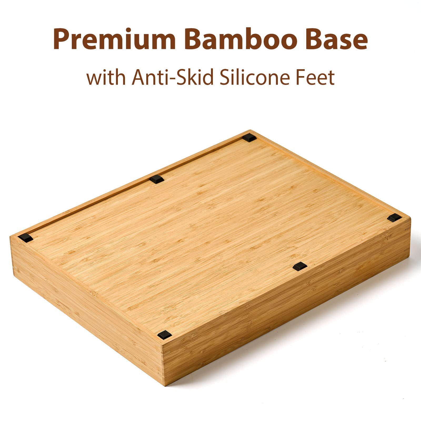 Bamboo Kitchen Organizer 7-Slot Utensil Tray for Drawers I250757