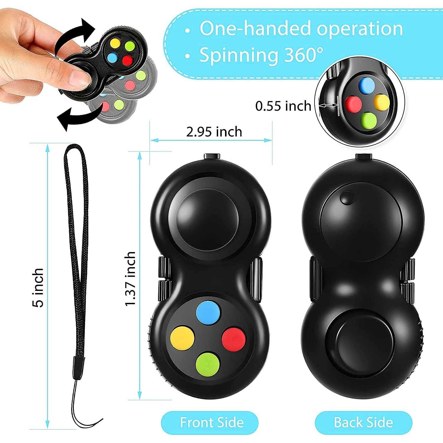 Sensory Fidget Toys Set 7 Pack Stress Relief Anti-Anxiety Tools Bundle with Fidget Pad T207