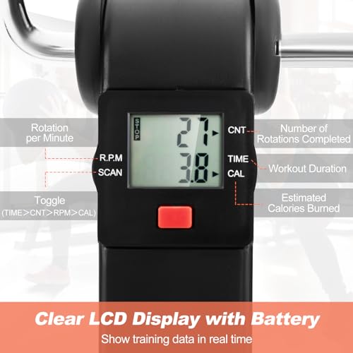 Mini Exercise Bike, Folding Under Desk Pedal Exerciser with LCD Display F541478