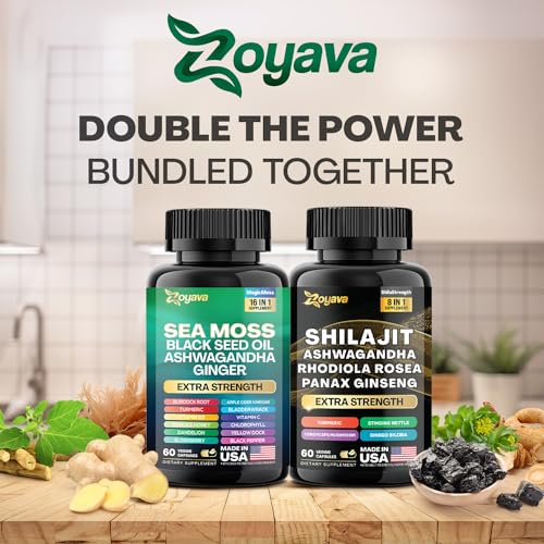 Sea Moss and Shilajit Bundle with Black Seed Oil and Ashwagandha D905