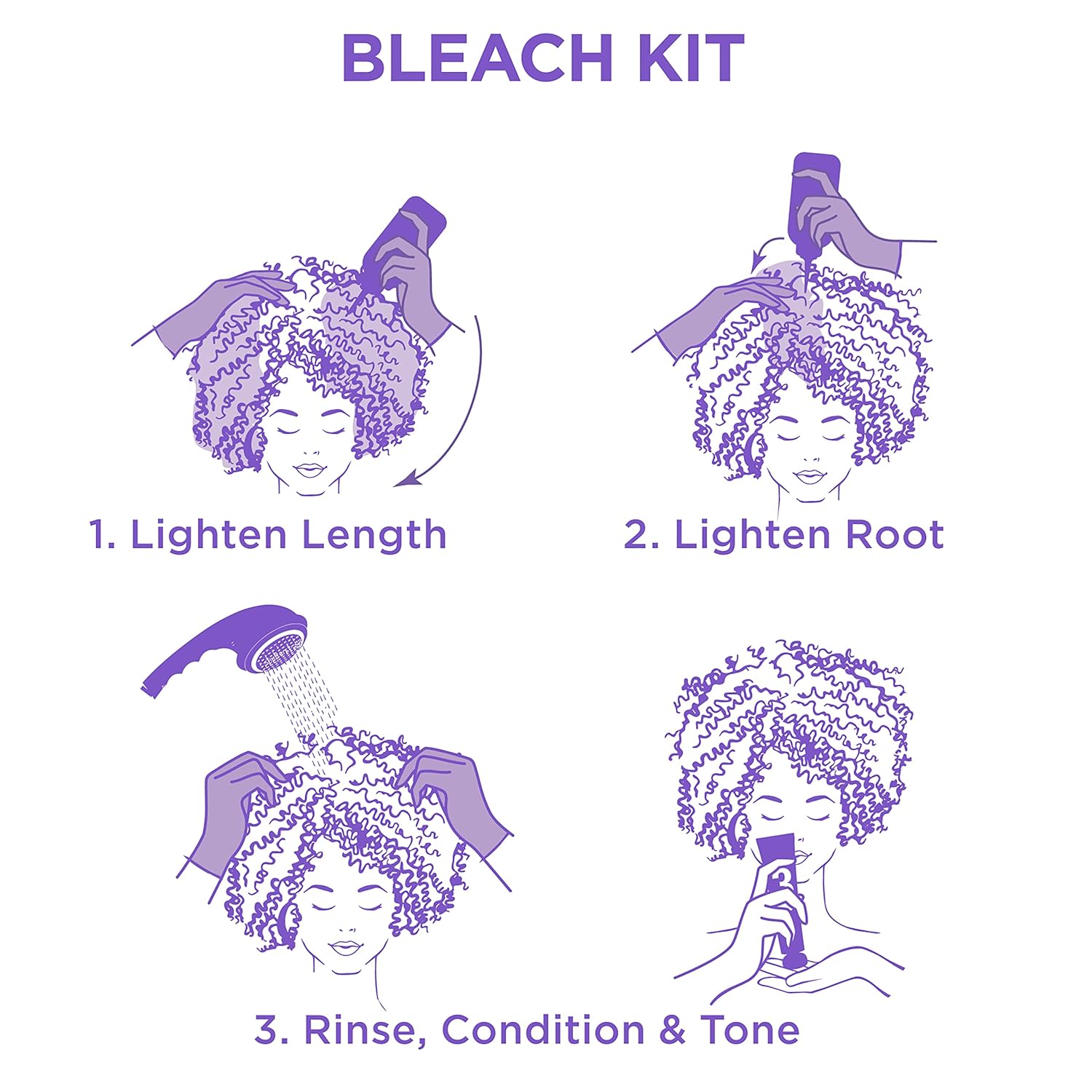 Hair Bleaching Kit for Dark Hair, Bleach Blonde Z541