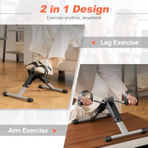 Mini Exercise Bike, Folding Under Desk Pedal Exerciser with LCD Display F541478