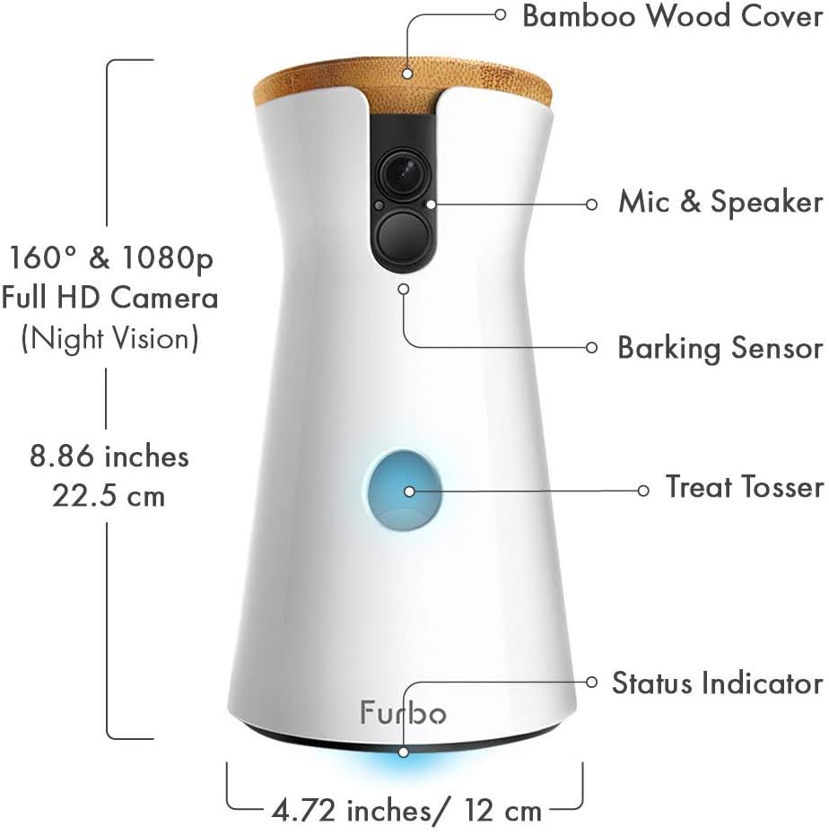 Dog Camera with Treat Tossing, Full HD WiFi and 2-Way Audio F8017