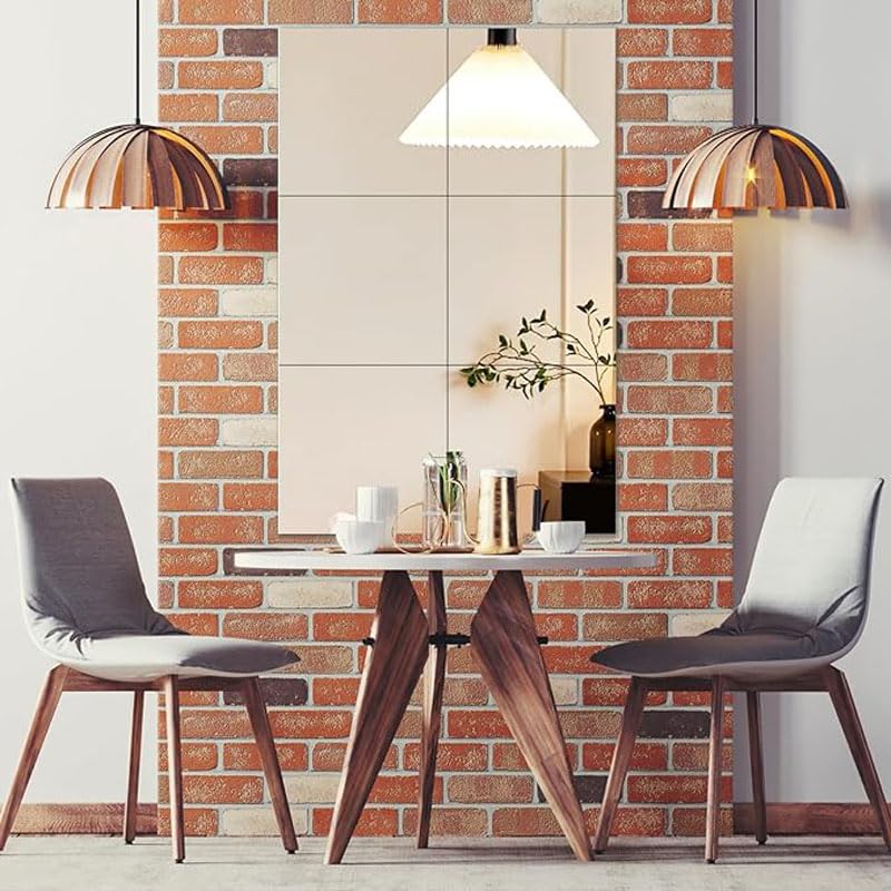 Acrylic Mirror Tiles 20x20cm Self Adhesive Wall Decor C125417