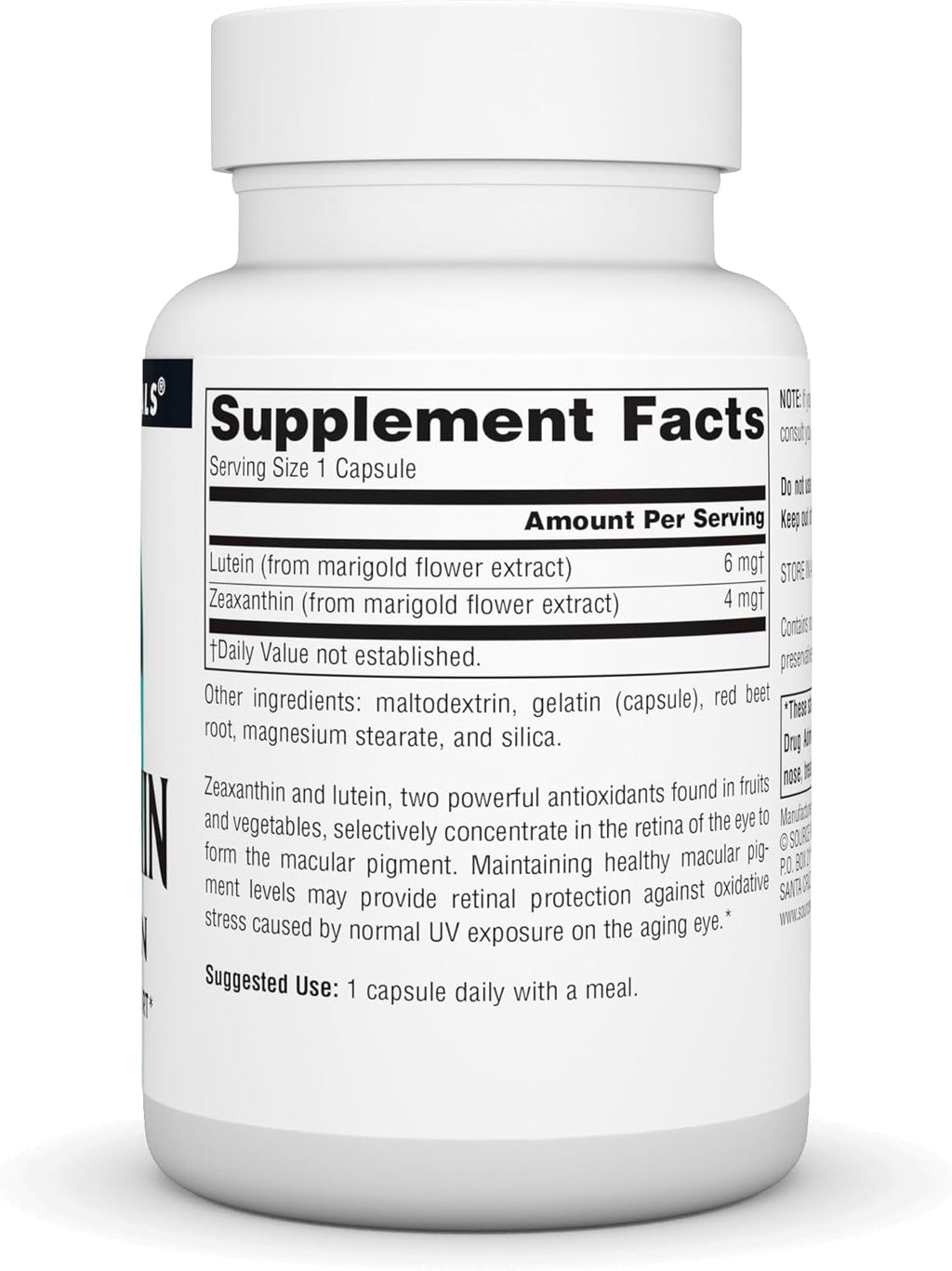 Zeaxanthin with Lutein 10 mg, 60 Capsules G322418