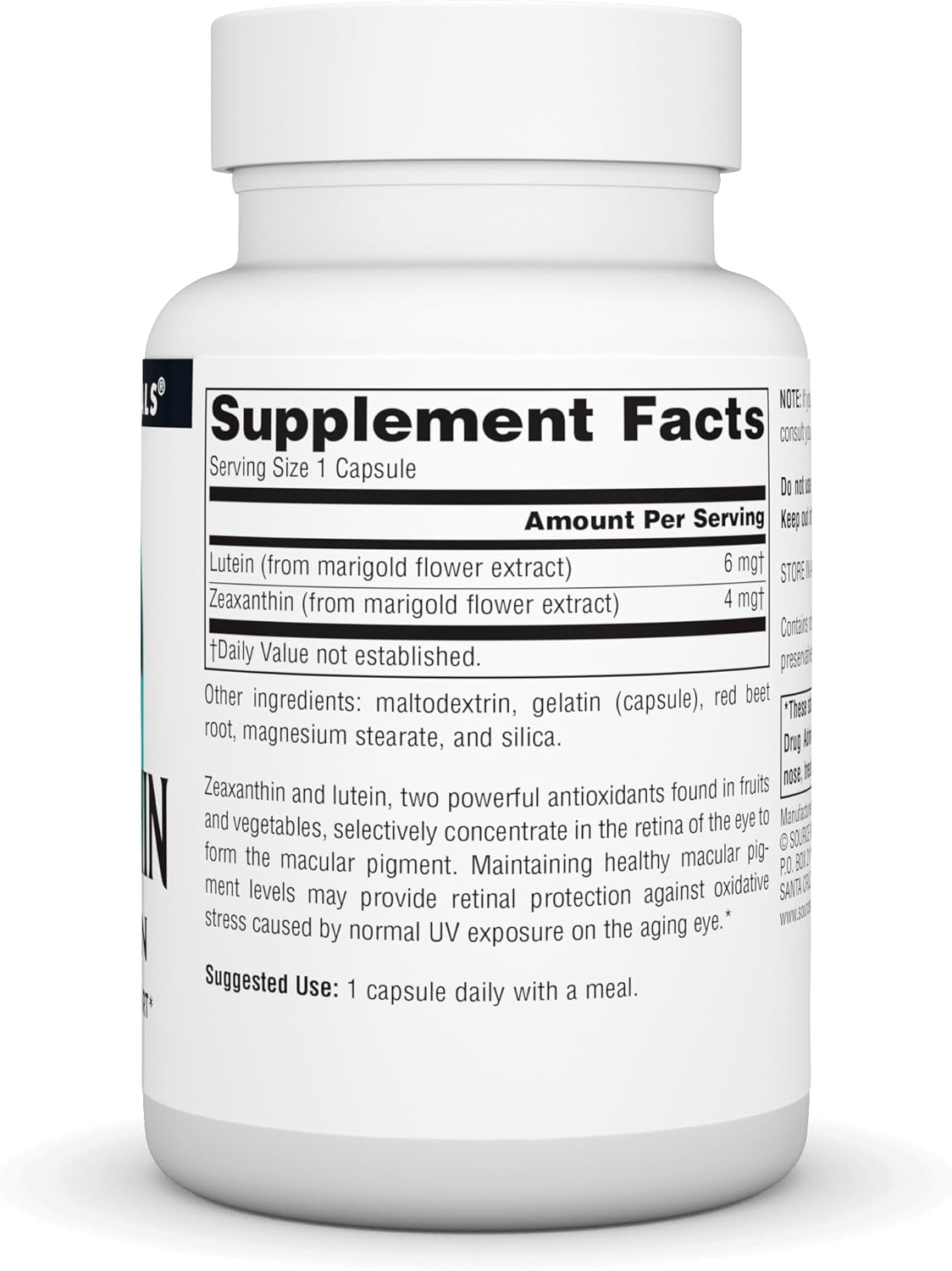 Zeaxanthin with Lutein 10 mg, 60 Capsules G322418