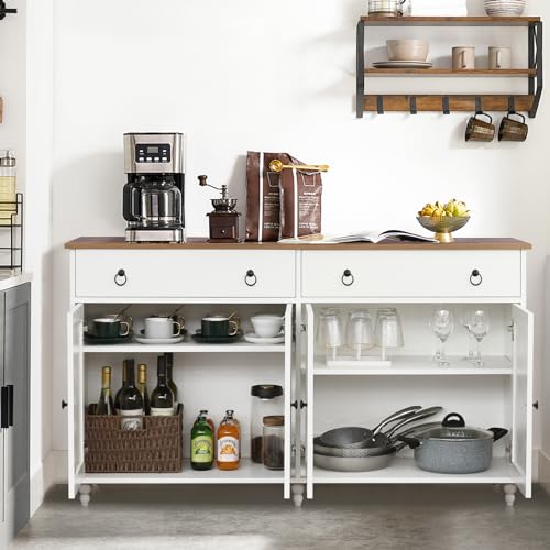 Black Buffet Cabinet with Storage and Gourd Legs O767