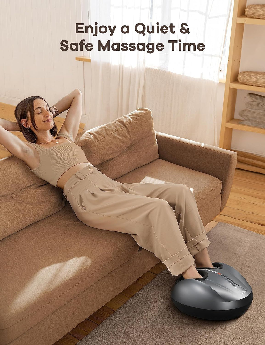 Foot Massager for Neuropathy Pain with Deep Kneading Shiatsu and Heat Q86968
