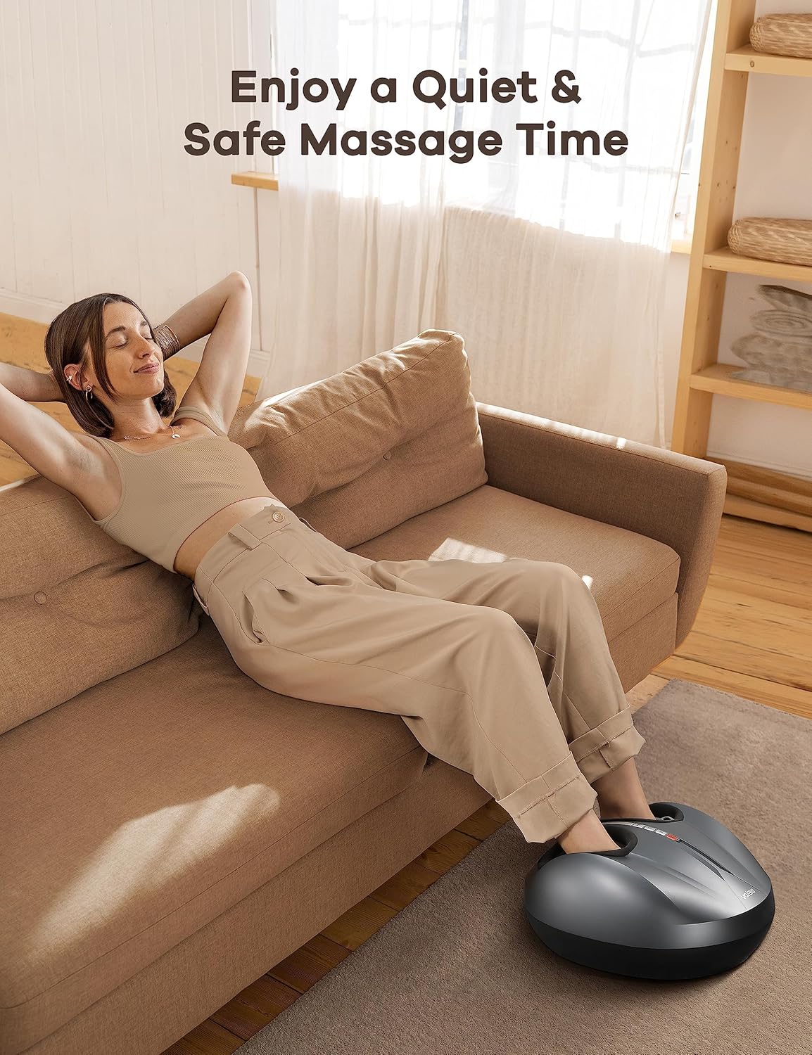 Foot Massager for Neuropathy Pain with Deep Kneading Shiatsu and Heat Q86968
