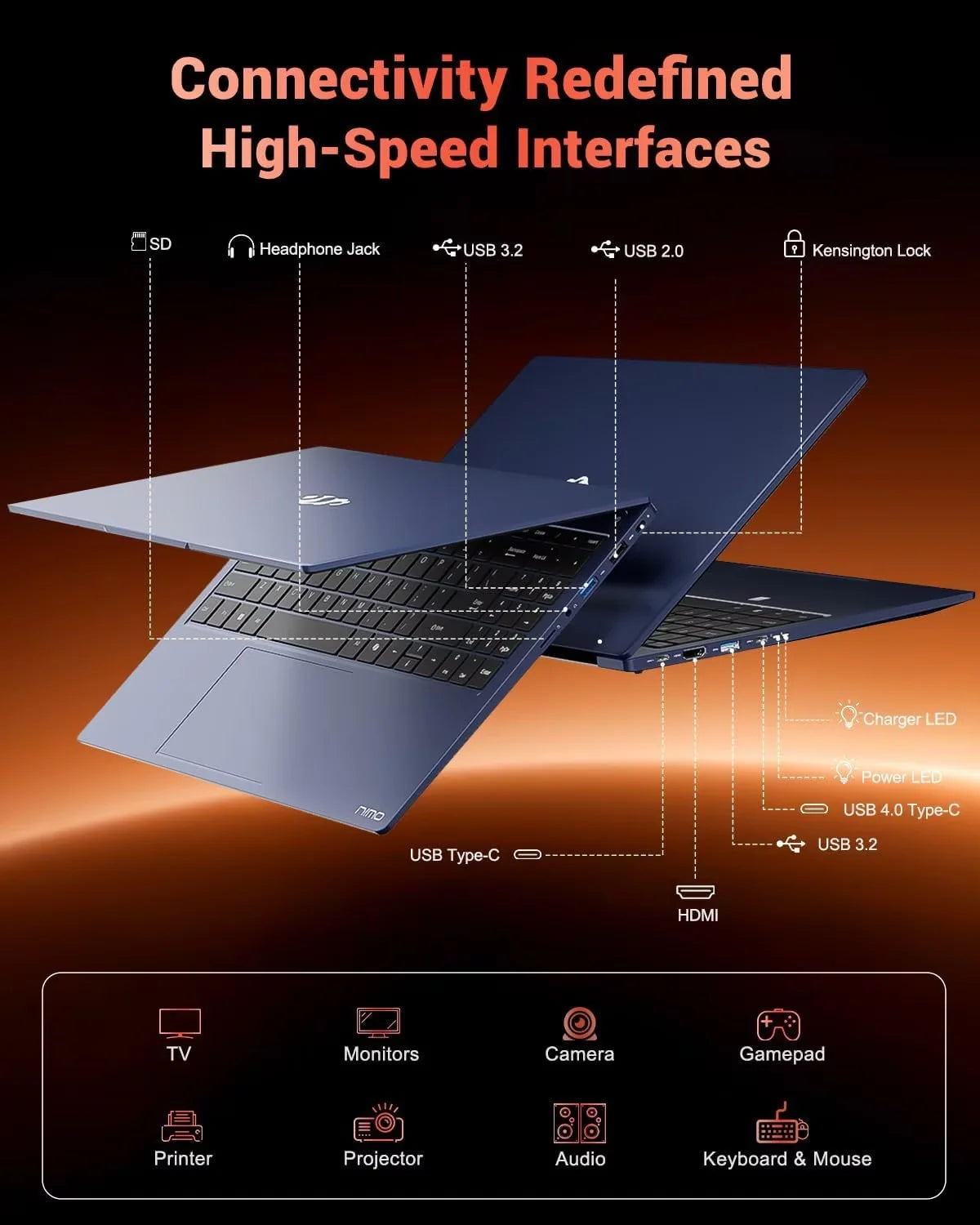 15.6" Gaming Laptop, FHD IPS, 32GB DDR5 RAM, 2TB SSD B366