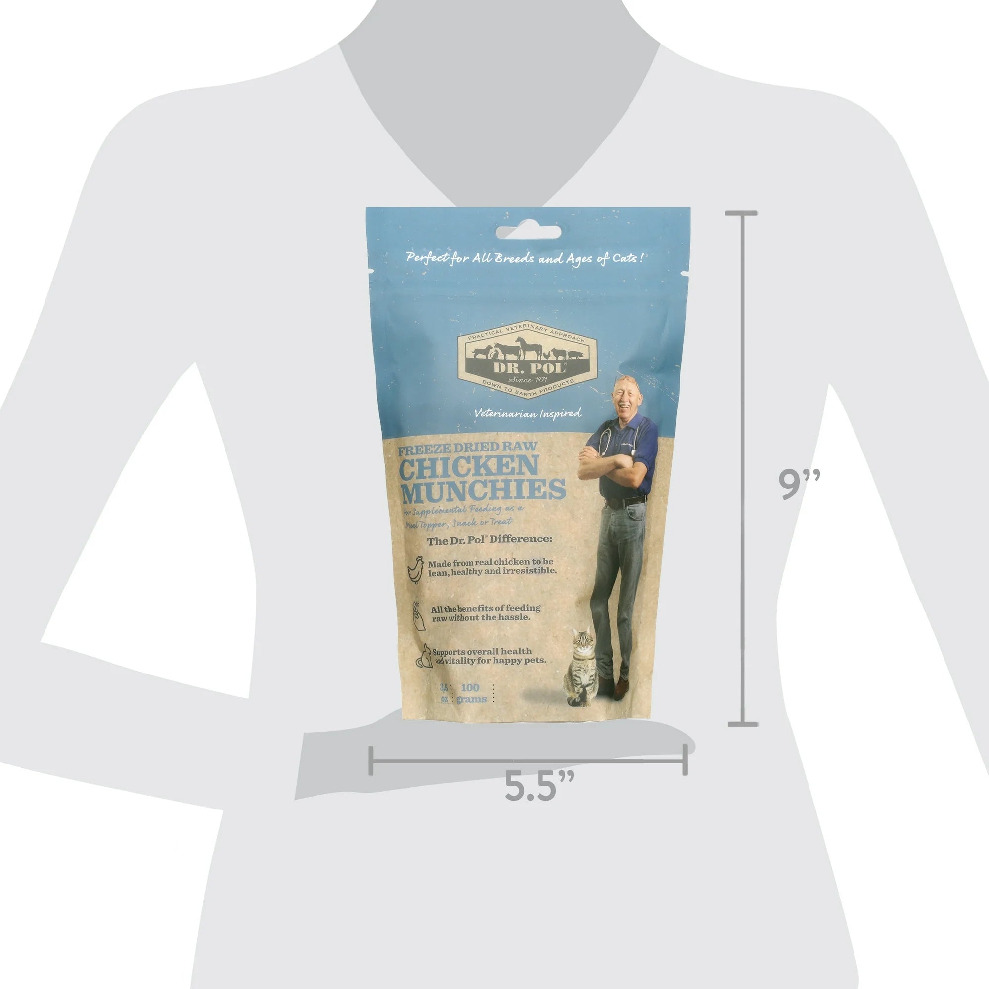 Freeze Dried Chicken Cat Treat and Meal Topper G7419