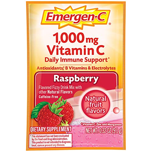 Dietary Supplement Fizzy Drink Mix with Vitamin C, Raspberry Flavor, 30 Count S888