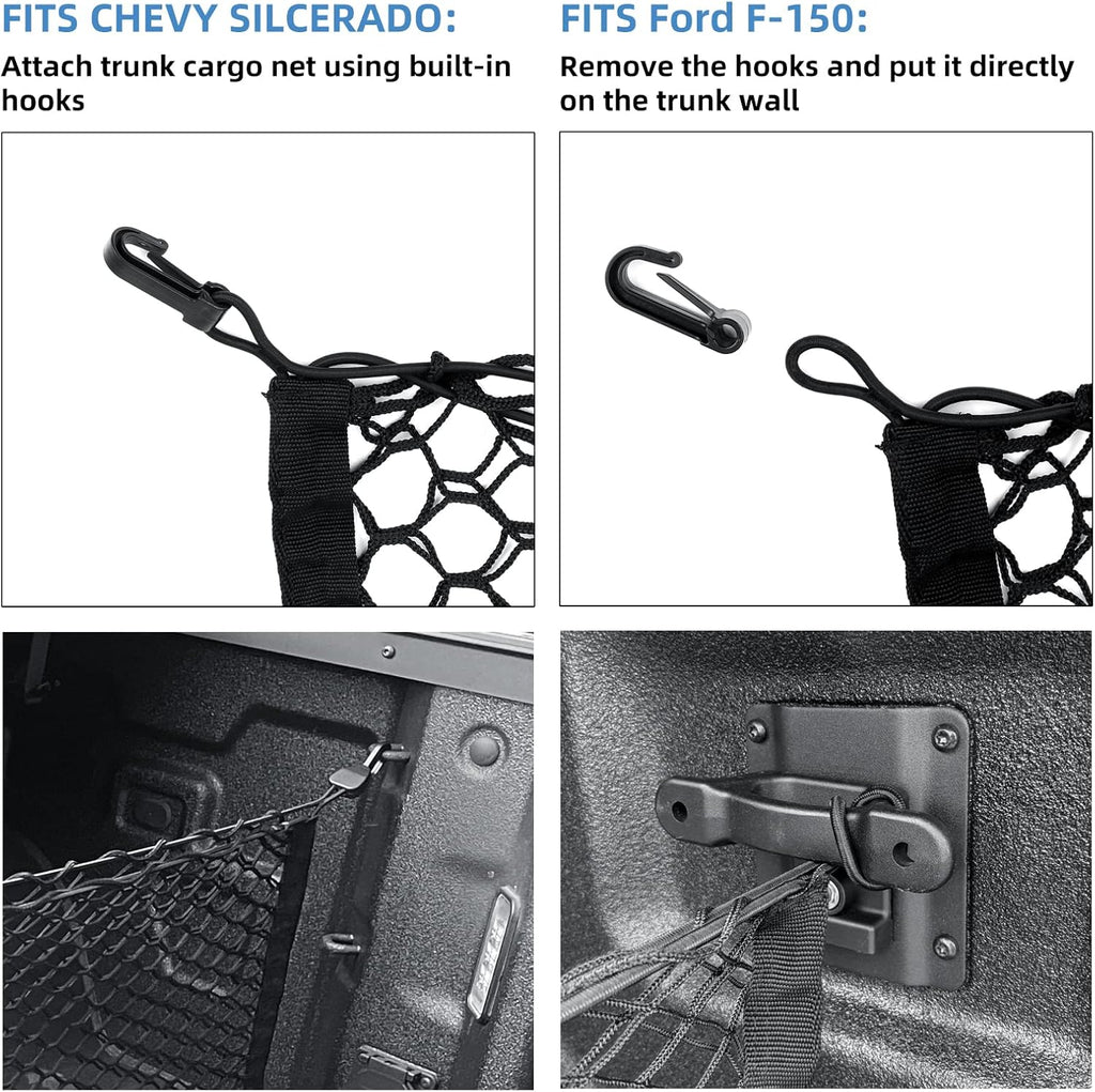 Car Rear Cargo Net for SUV Trunk Organizer F130