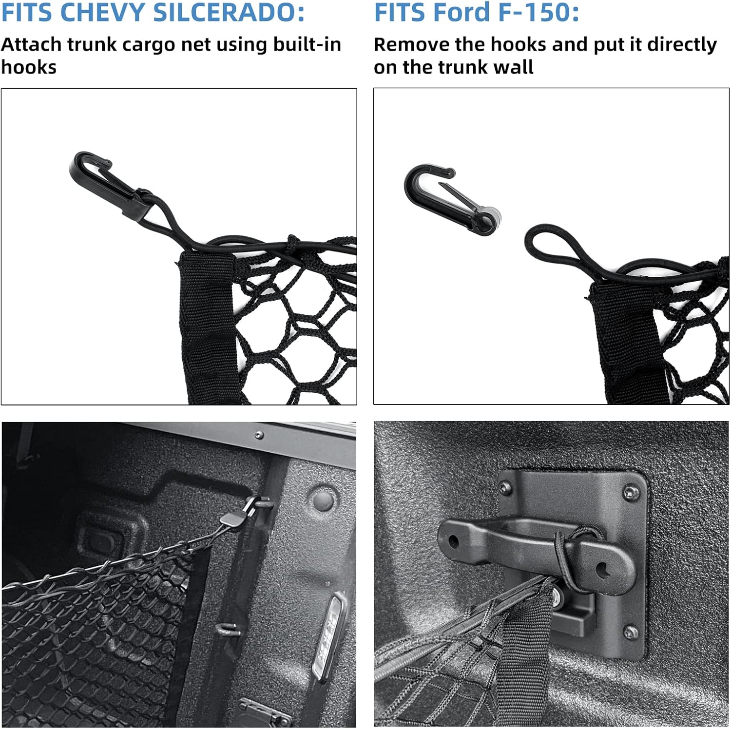 Car Rear Cargo Net for SUV Trunk Organizer F130