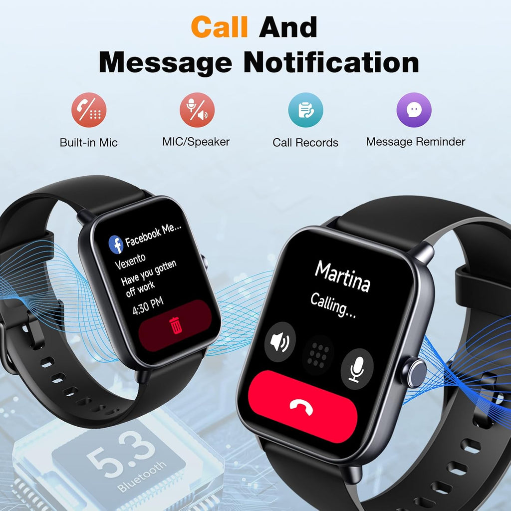 Smart Watch with 1.8" Touchscreen, Fitness Tracker, Heart Rate & Blood Oxygen Monitor M787497