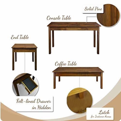 End Table with Concealed Drawer - Brown C5071