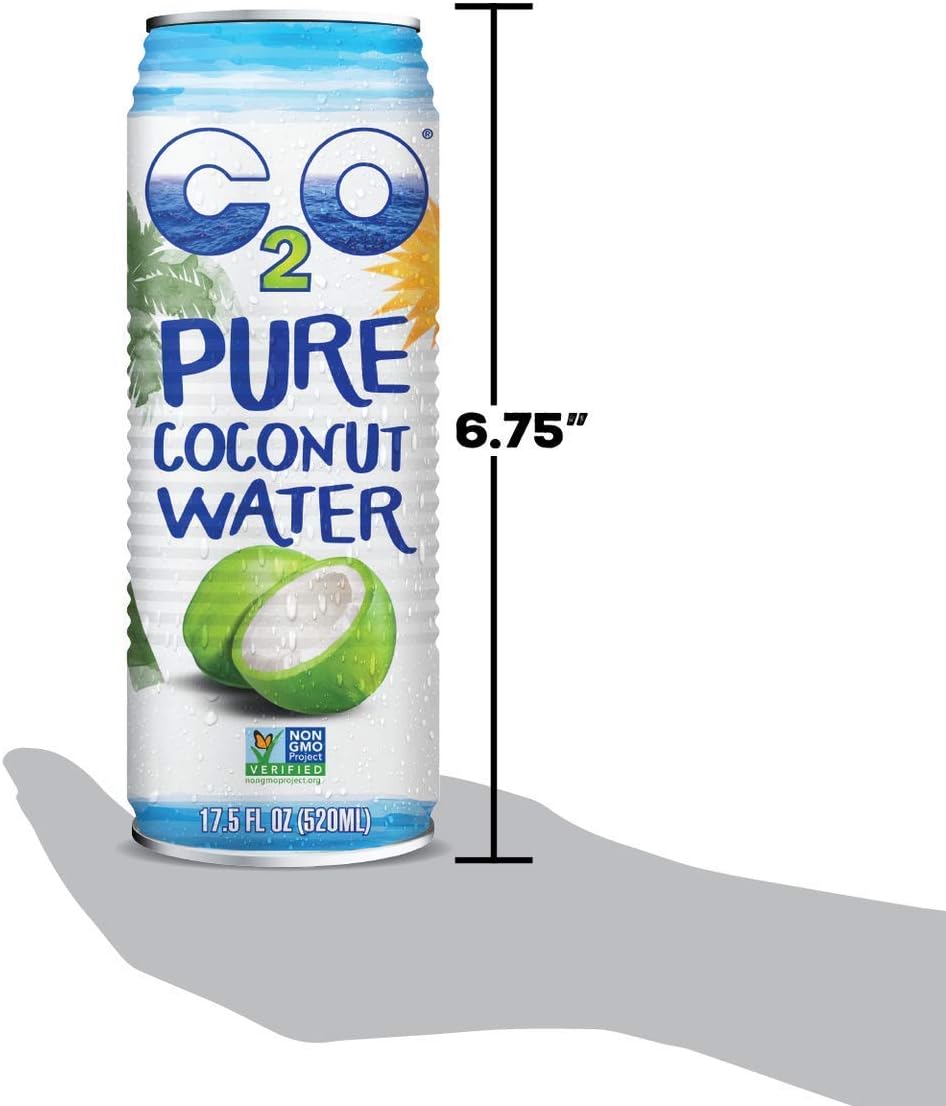 Pure Coconut Water, No Added Sugar, 17.5 FL OZ (Pack of 12) L310