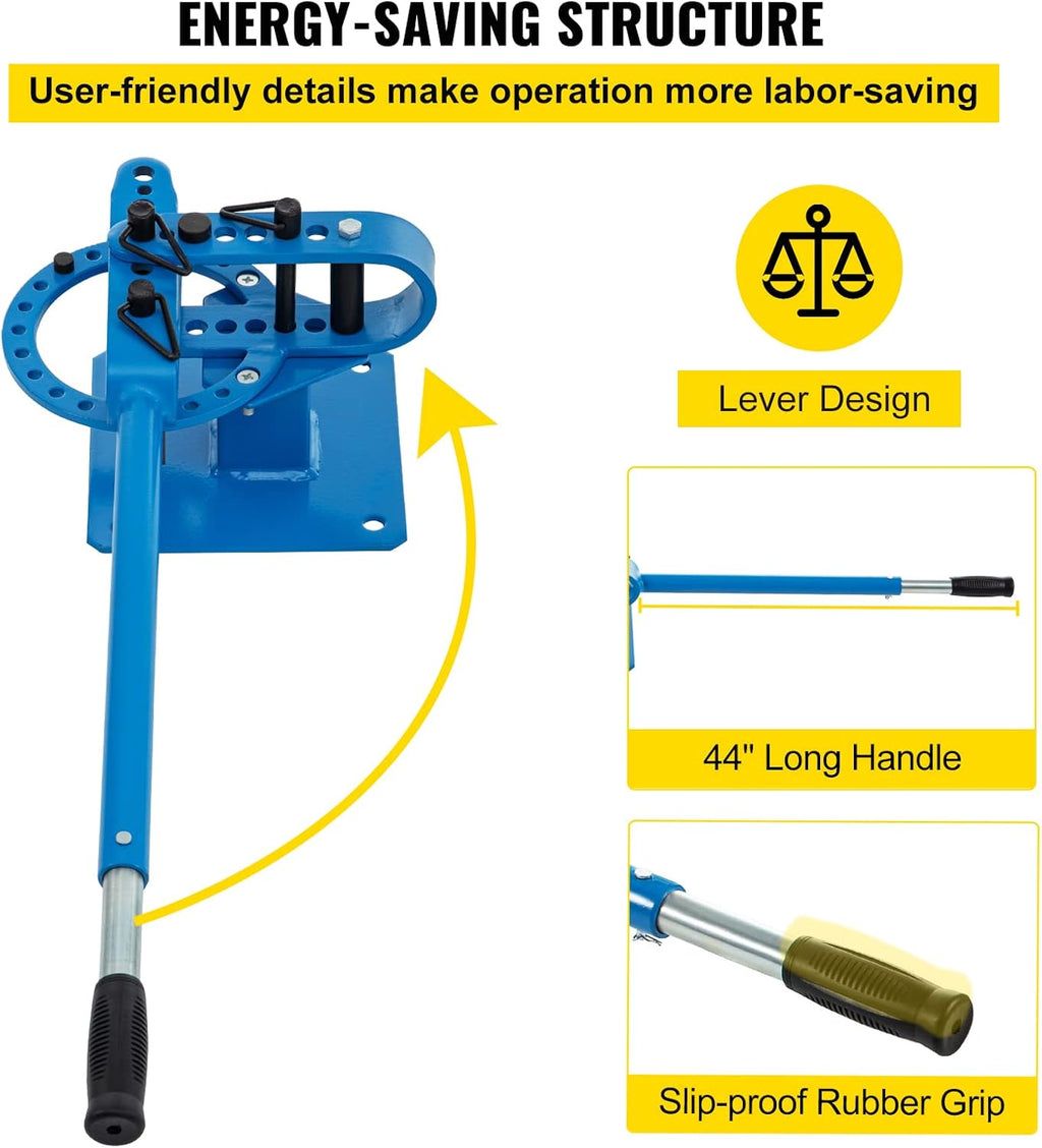 Pipe Bender Machine 7 Dies 1-3inch Manual Bench Top I646642