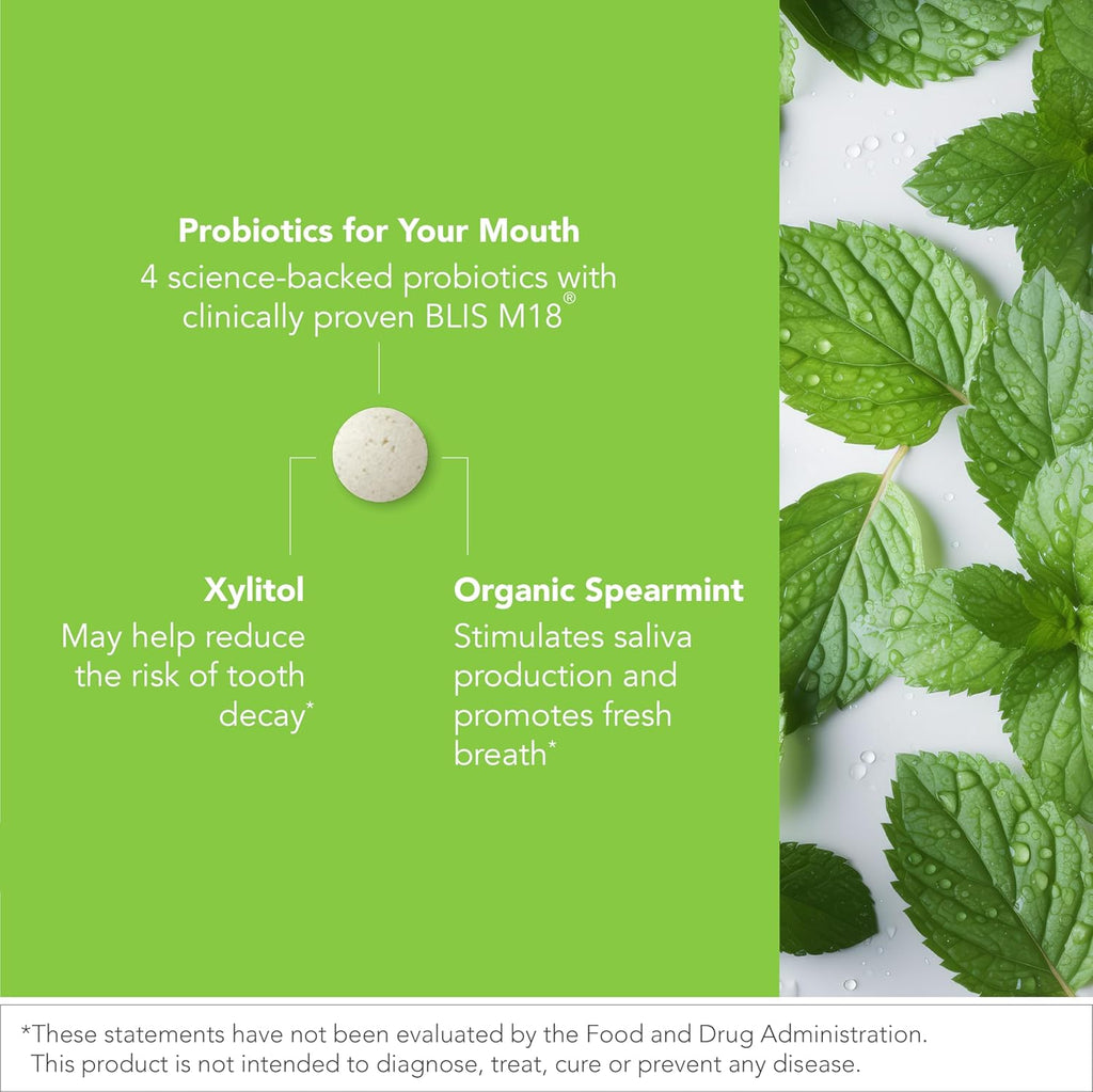 Oral Probiotic for Oral Microbiome & Teeth Care, Mint Tablets A705