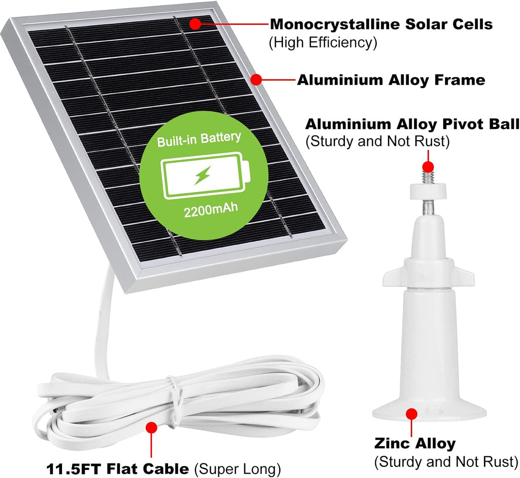 Solar Panel for Nest Camera Battery, Indoor Outdoor Working K66047
